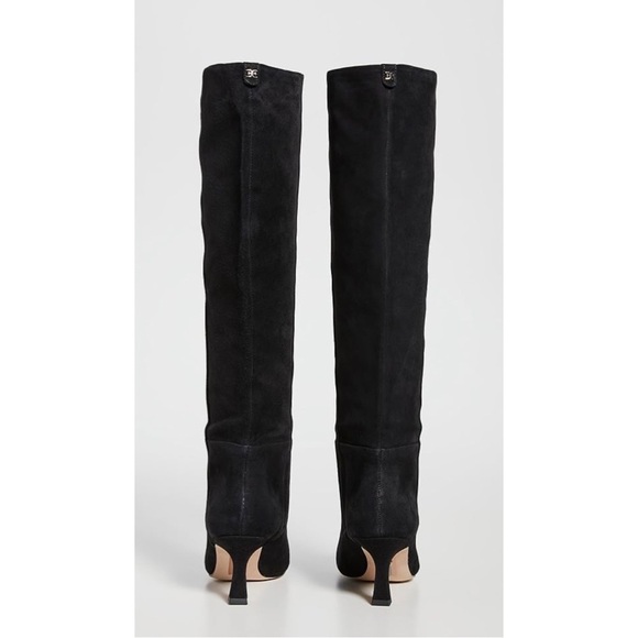 Sam Edelman Lillia Suede Leather Knee High Boots with Chic Heel - Picture 3 of 16